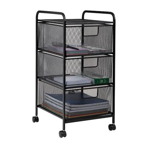 mind reader holecart3-sil 3 tier metal storage box|Mind Reader 3 Tier Rolling Utility Cart Craft Storage .